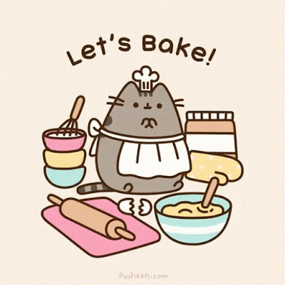 Cat Chef In Hat And Apron Cooking GIF