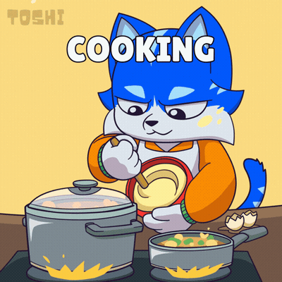 Cat Cooking GIF