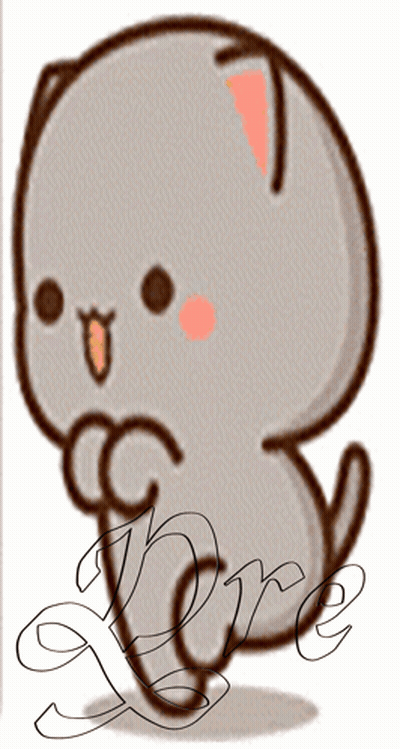 Cat Drawing Saying Love GIF