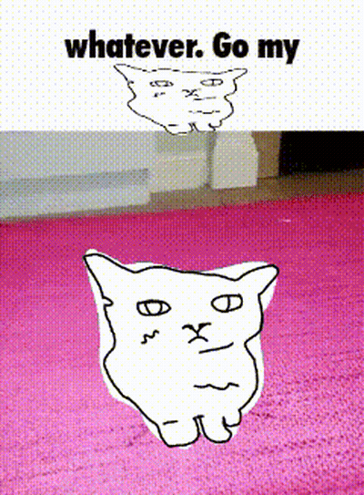 Cat Drawing With Whatever Go My GIF