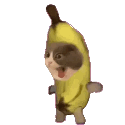 Cat Dressed As Banana With Tongue Out Sticker