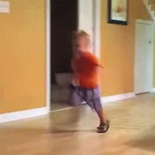 Cat Drop Kick On A Running Kid GIF