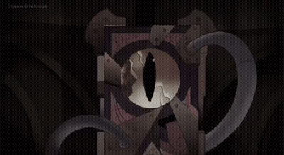 Cat Eye With Hose Attached GIF