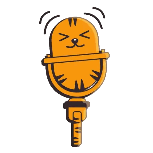 Cat Face Microphone Sticker