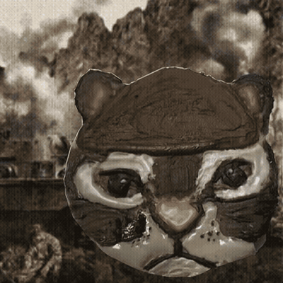 Cat Face Painting Blurred Background GIF