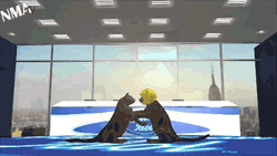 Cat Fight In Stage GIF