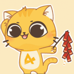 Cat Fireworks Cute Happy New Year GIF