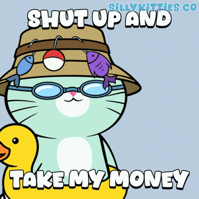 Cat Fishing Hat Sunglasses Duck Shut Up And Take My Money GIF