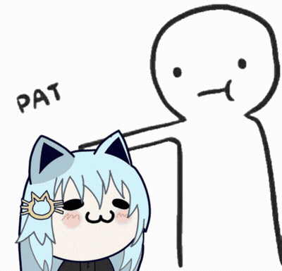 Cat Girl Being Patting GIF
