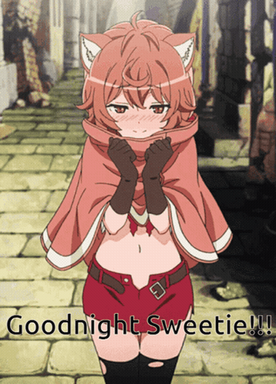 Cat Girl Saying Goodnight Sweetie GIF