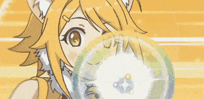 Cat Girl Smiling Holding Paws Up GIF