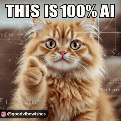Cat Giving Thumbs Up This Is 100% AI GIF