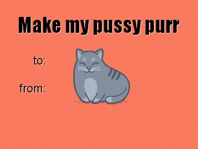 Cat Greeting Card Make My Pussy Purr GIF