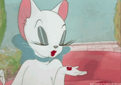 Cat Hearts Flying Blowing Kisses GIF