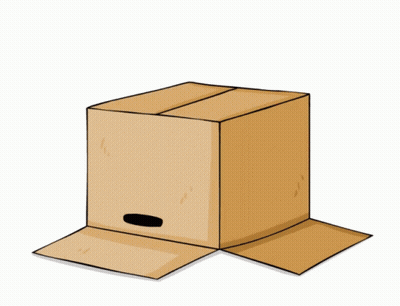 Cat Hiding In Cardboard Box GIF
