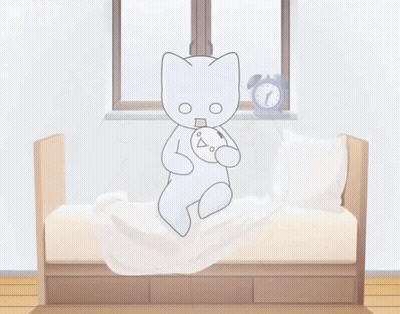 Cat Holding Clock At 7:20 GIF