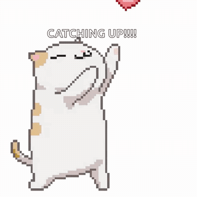 Cat Holding Heart Catching Up GIF