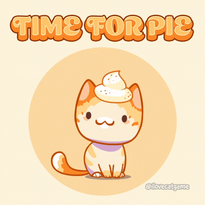 Cat Holding Pumpkin Pie With Whipped Cream GIF
