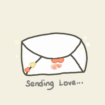 Cat Holding Rose In Envelope Sending Love GIF