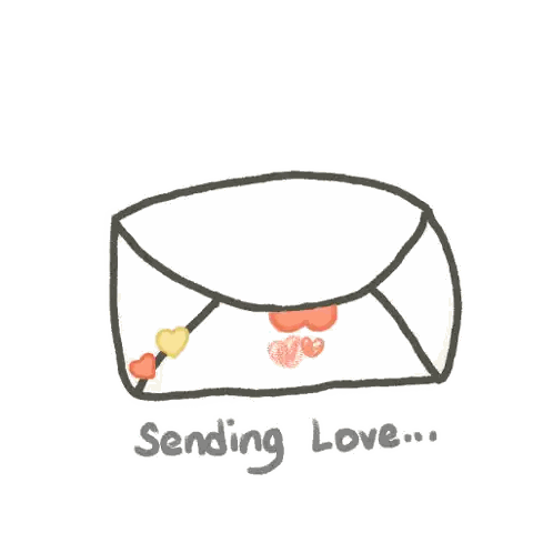 Cat Holding Rose In Envelope Sending Love Sticker