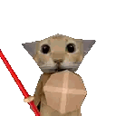 Cat Holding Sword And Shield Sticker