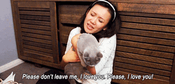Cat Hug Please Don't Leave I Love You GIF