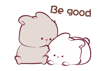 Cat Hugging Another Cat Be Good Sticker