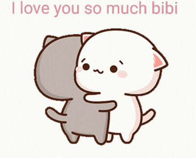 Cat Hugging Another Cat Saying I Love You So Much Bibi GIF