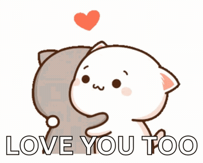 Cat Hugging Another With Love You Too GIF