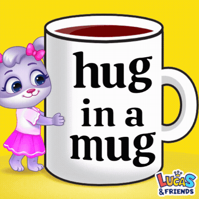 Cat Hugging Hug Mug GIF