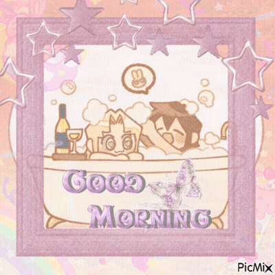 Cat In Bathtub Saying Good Morning GIF