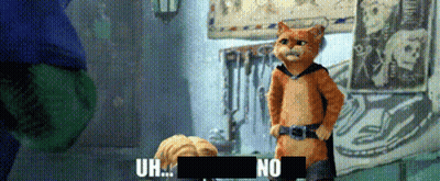 Cat In Cape In Front Of Hulk Saying Uh No GIF