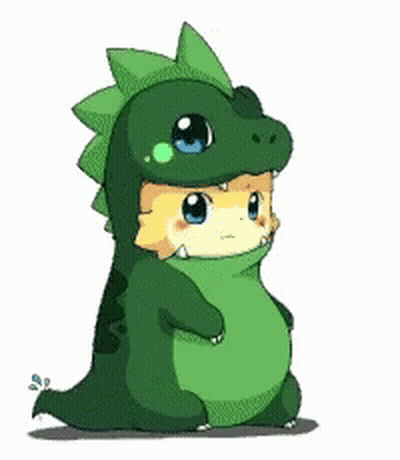 Cat In Dinosaur Costume With Blue Eyes GIF