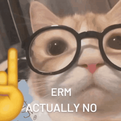 Cat in Glasses Giving Middle Finger