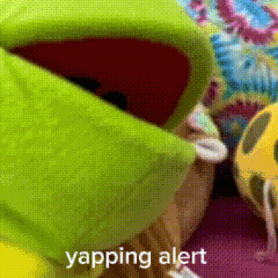 Cat In Green Hat Yapping Alert GIF