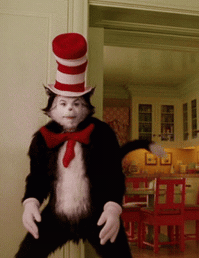 Cat In Hat Costume GIF