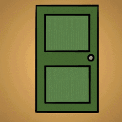 Cat In Hat Open Door GIF