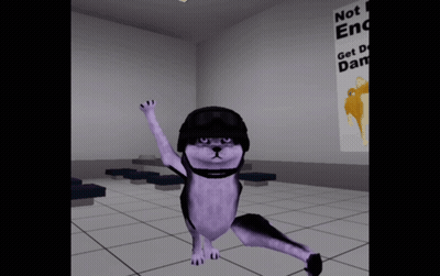 Cat In Helmet Standing Before Not End Get Done Sign GIF