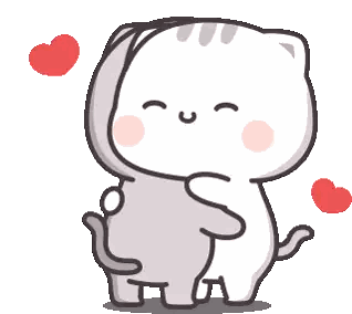 Cat In Hoodie Surrounded By Hearts Sticker