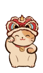 Cat In Lion Costume With Coin Sticker