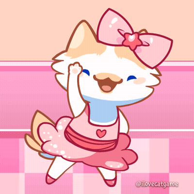 Cat In Pink Dress GIF