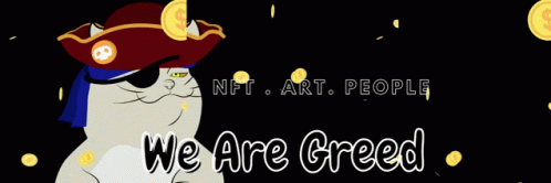 Cat In Pirate Hat And Sunglasses Surrounded By Gold Coins GIF