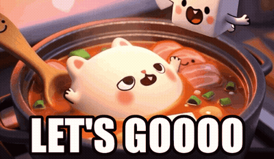 Cat In Pot Saying Let's Goooo GIF