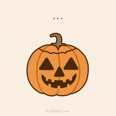 Cat In Pumpkin Saying Boo GIF