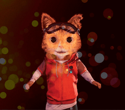 Cat In Red Hoodie And Goggles GIF