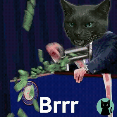 Cat In Suit Holding Gun Saying Brrr GIF