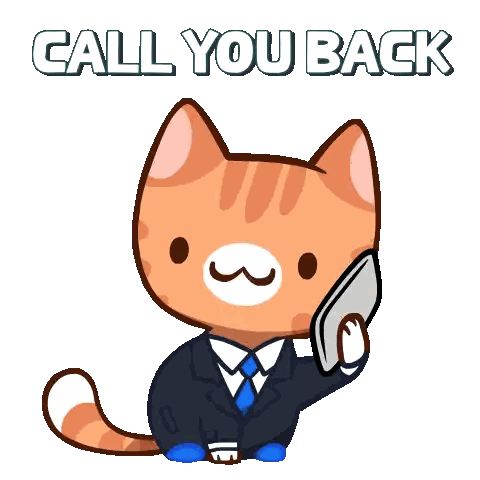 Cat In Suit Talking On Phone Sticker