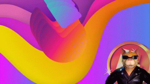 Cat In Sunglasses And Leather Jacket Saying Night GIF