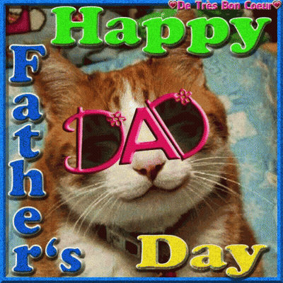 Cat In Sunglasses Happy Father's Day GIF
