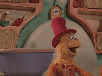 Cat In The Hat Puppet Hugging Stuffed Animal GIF